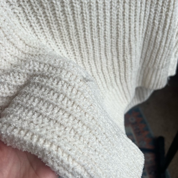 EXPRESS | Cream Off the Shoulder Sweater - Picture 4 of 4